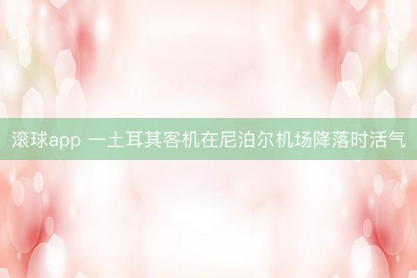 滚球app 一土耳其客机在尼泊尔机场降落时活气