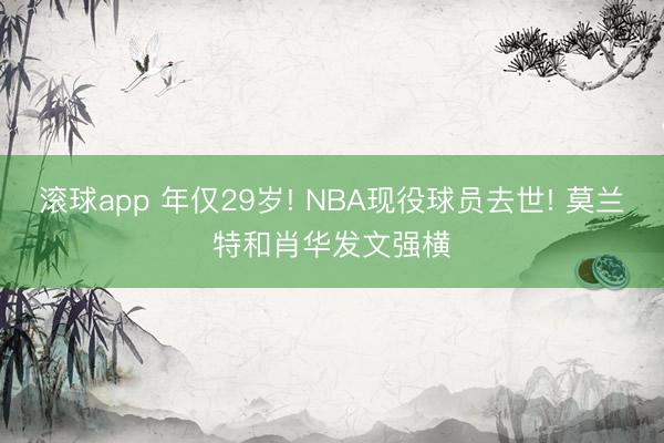 滚球app 年仅29岁! NBA现役球员去世! 莫兰特和肖华发文强横