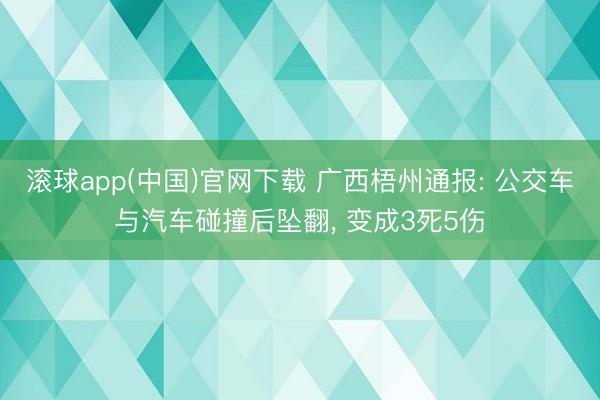 滚球app(中国)官网下载 广西梧州通报: 公交车与汽车碰撞后坠翻，<a href=