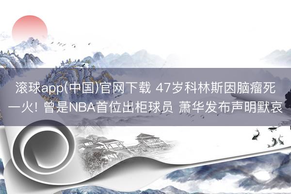 滚球app(中国)官网下载 47岁科林斯因脑瘤死一火! 曾是NBA首位出柜球员 萧华发布声明默哀