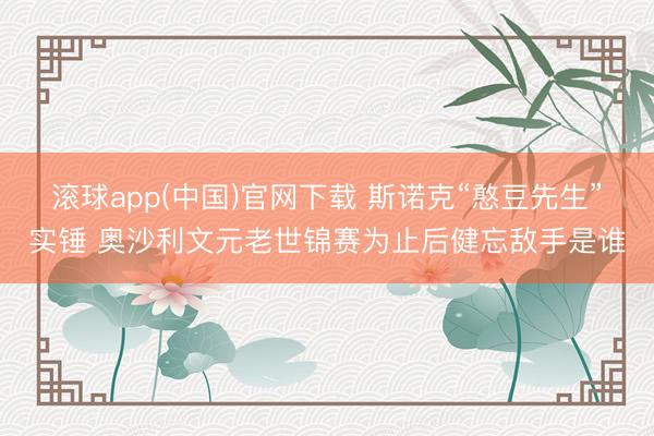 滚球app(中国)官网下载 斯诺克“憨豆先生”实锤 奥沙利文元老世锦赛为止后健忘敌手是谁