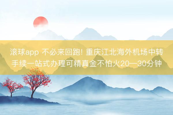 滚球app 不必来回跑! 重庆江北海外机场中转手续一站式办理可精真金不怕火20—30分钟