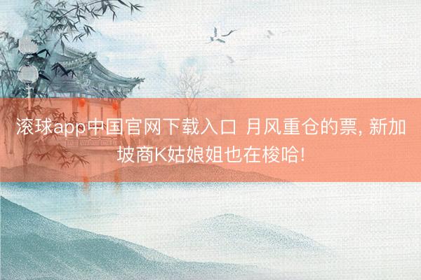 滚球app中国官网下载入口 月风重仓的票， 新加坡商K姑娘姐也在梭哈!