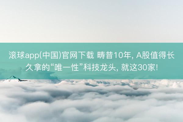 滚球app(中国)官网下载 畴昔10年， A股值得长久拿的“唯一性”科技龙头， 就这30家!