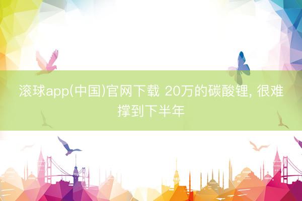滚球app(中国)官网下载 20万的碳酸锂， 很难撑到下半年