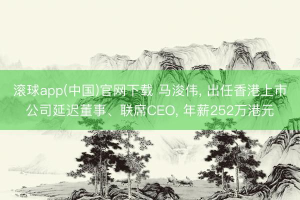 滚球app(中国)官网下载 马浚伟， 出任香港上市公司延迟董事、联席CEO， 年薪252万港元