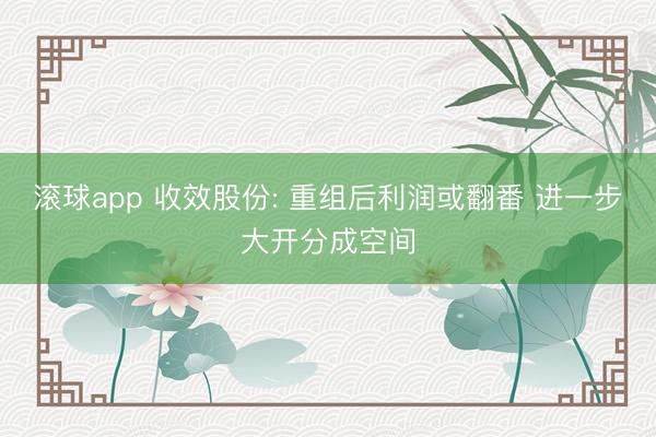 滚球app 收效股份: 重组后利润或翻番 进一步大开分成空间