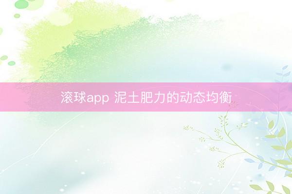 滚球app 泥土肥力的动态均衡