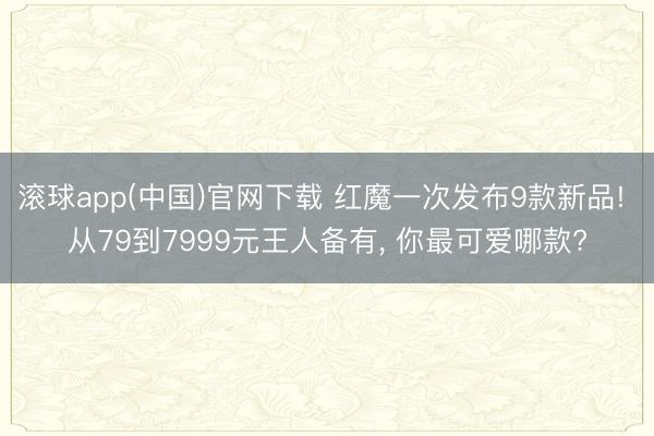 滚球app(中国)官网下载 红魔一次发布9款新品! 从79到7999元王人备有, 你最可爱哪款?