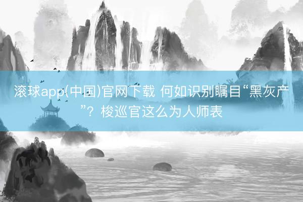 滚球app(中国)官网下载 何如识别瞩目“黑灰产”？梭巡官这么为人师表