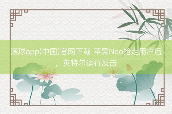 滚球app(中国)官网下载 苹果Neo抢走用户后，英特尔运行反击