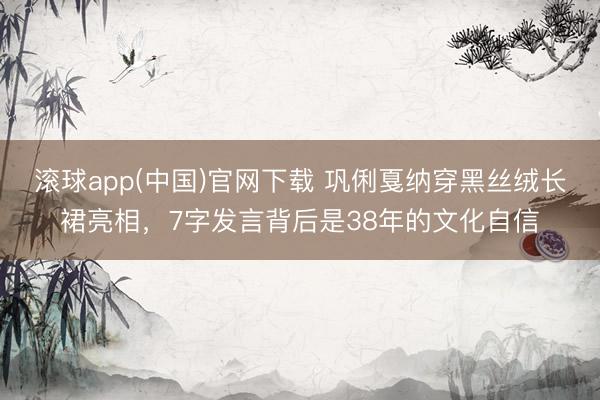 滚球app(中国)官网下载 巩俐戛纳穿黑丝绒长裙亮相,7字发言背后是38年的文化自信